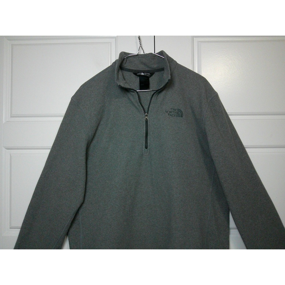 The North Face Pullover Mens Medium Gray 1/4 Zip Fleece Mock Neck‎ Long Sleeve - Picture 5 of 8
